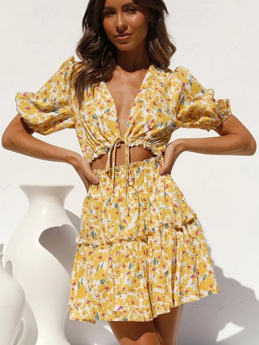 NWT All About Merry Floral Cutout Mini Dress - Size 2